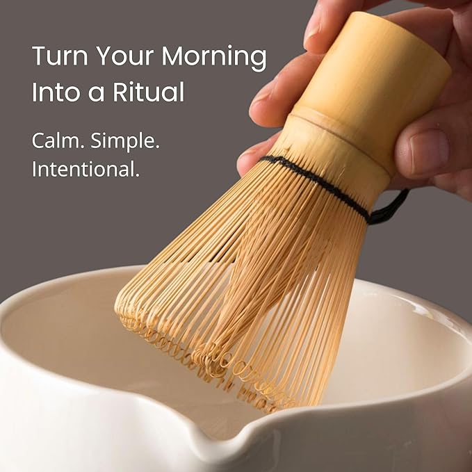 HAPPY PATH & CO Bamboo Whisk for Japanese Matcha Tea