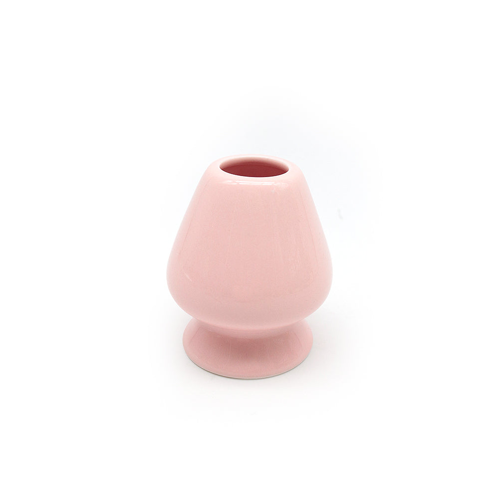 pink ceramic whisk stand 